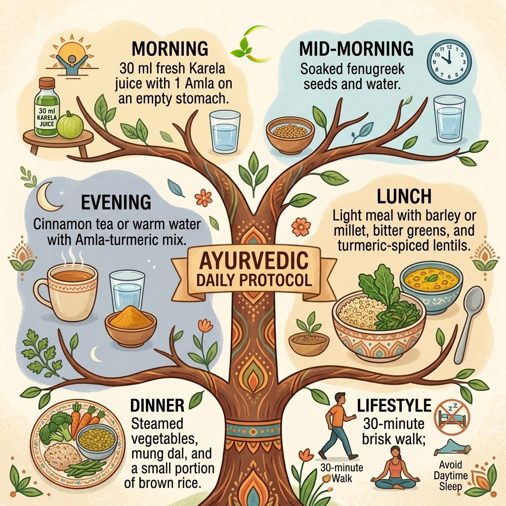 Ayurveda Practical Daily Routine for Blood Sugar Support