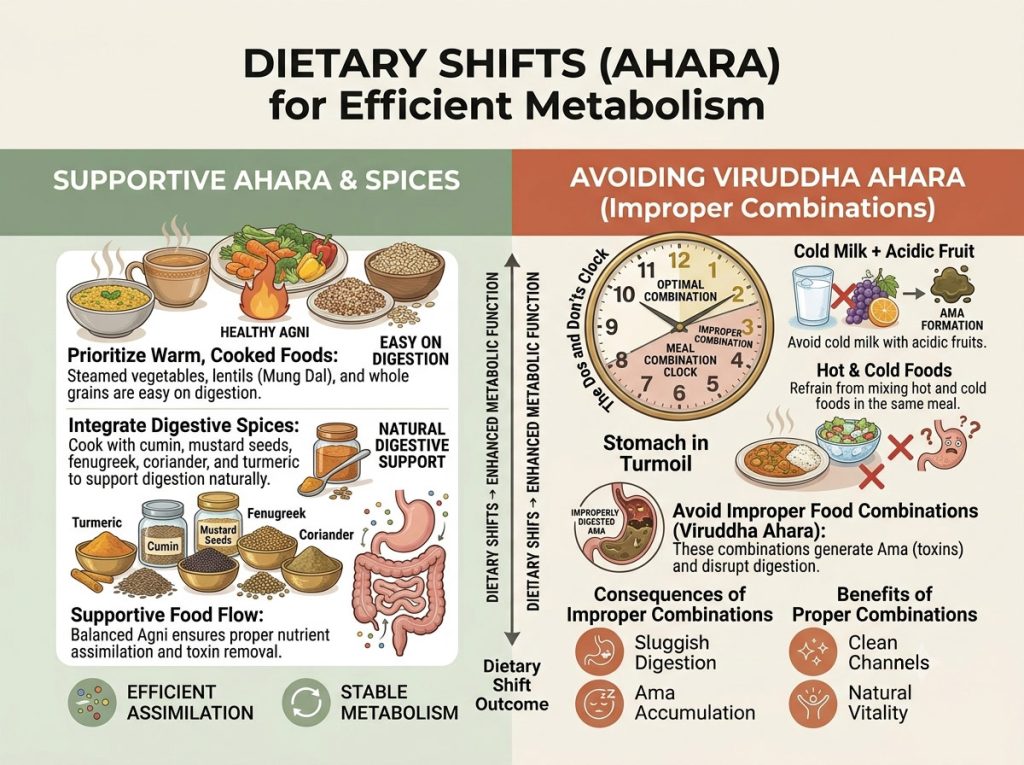 Dietary Shifts Ahara for weight management