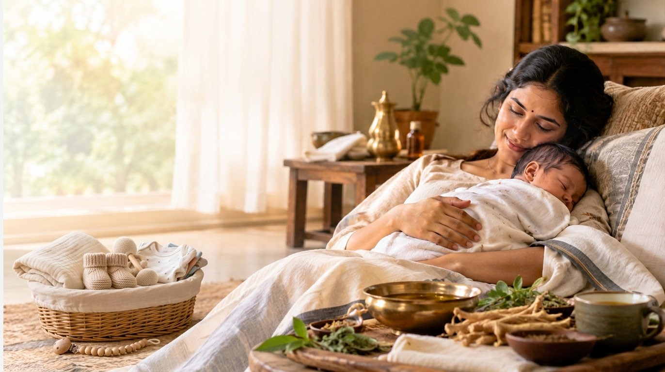 Ayurvedic Way of Postpartum Recovery (Sutika Paricharya)