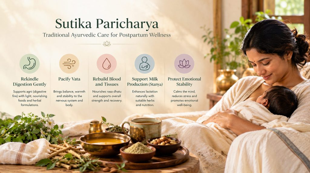 sutika paricharya aims